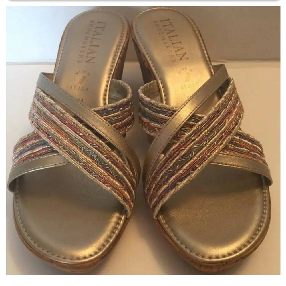 Italian Shoemakers Wedge Sandal.
